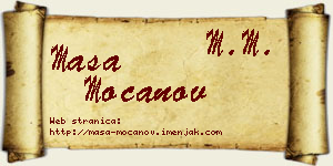 Maša Mocanov vizit kartica